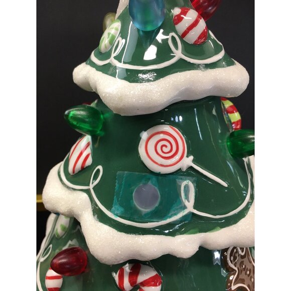 Hallmark Musical Lighted Rotating Gumdrop Christmas Tree Ceramic - Tested! - Picture 8 of 10